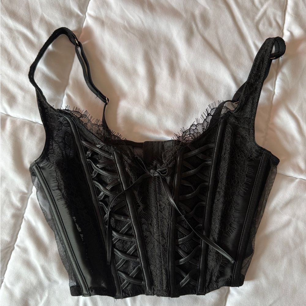Victoria’s Secret Black Lace Corset Top